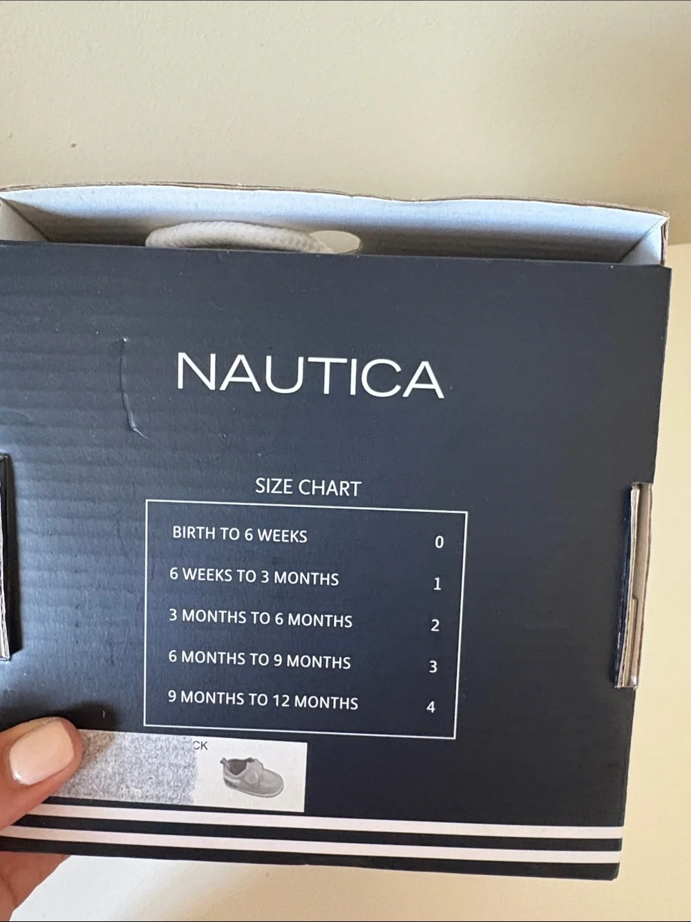 Nautica Black Canvas Baby Boat Shoes with White Trim